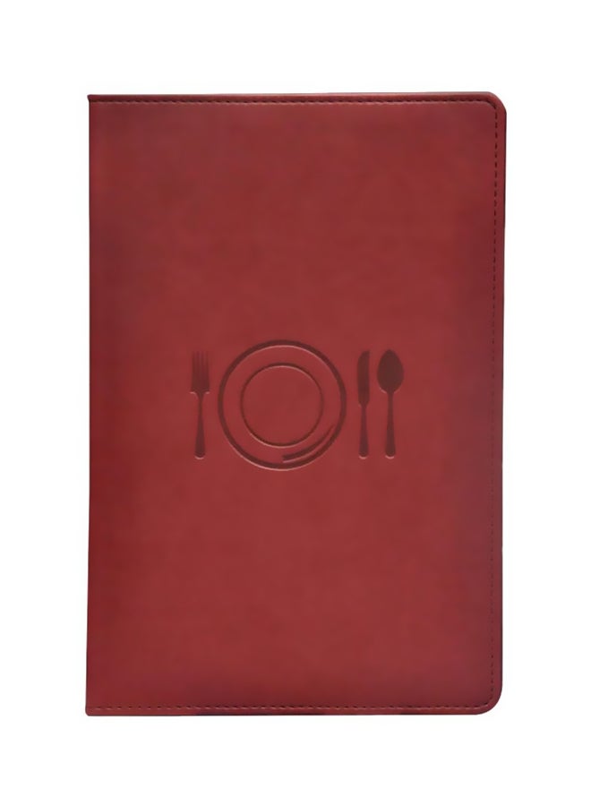 إف اي أس  مجموعة حافظات إجزيكيوتيف للفواتير بغلاف من البولي يوريثان الإيطالي أحمر وأسود - Image 1