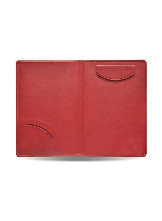 إف اي أس  مجموعة حافظات إجزيكيوتيف للفواتير بغلاف من البولي يوريثان الإيطالي أحمر وأسود - Image 2