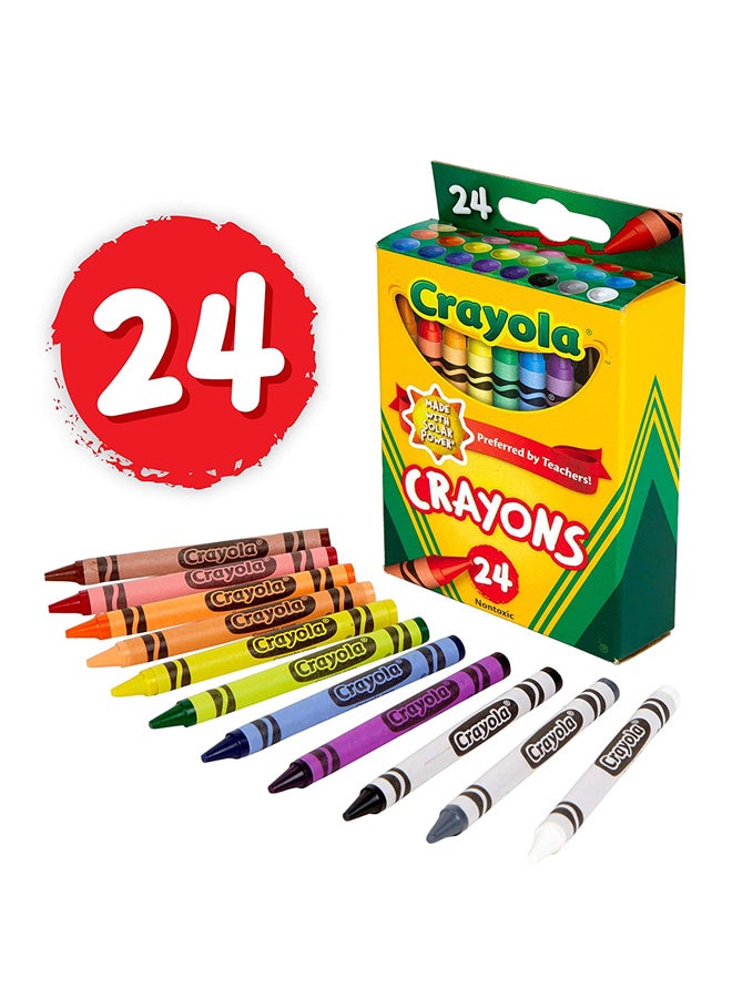 كرايولا مجموعة أقلام تلوين قياسية من 24 قطعة طراز CYO523024 متعدد الألوان - Image 2