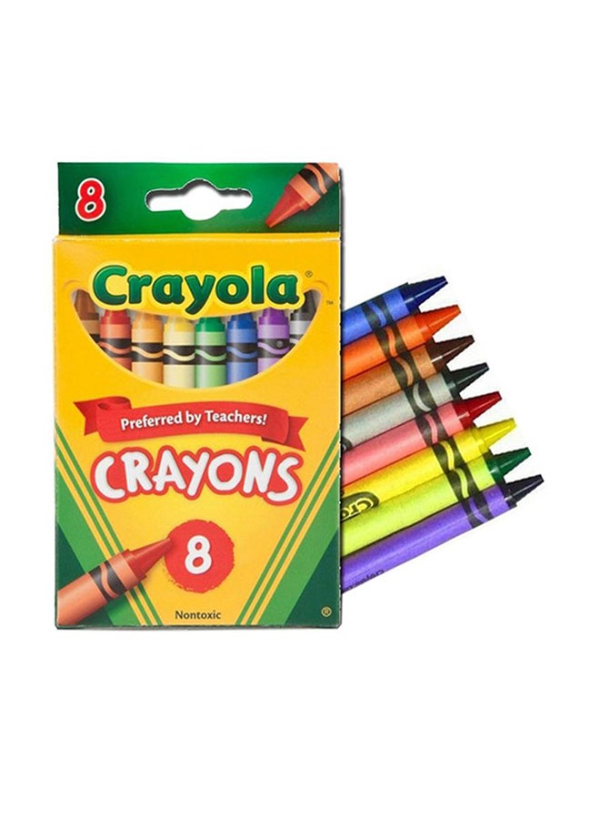 كرايولا ألوان شمعية مكونة من 8 قطع متعدد الألوان