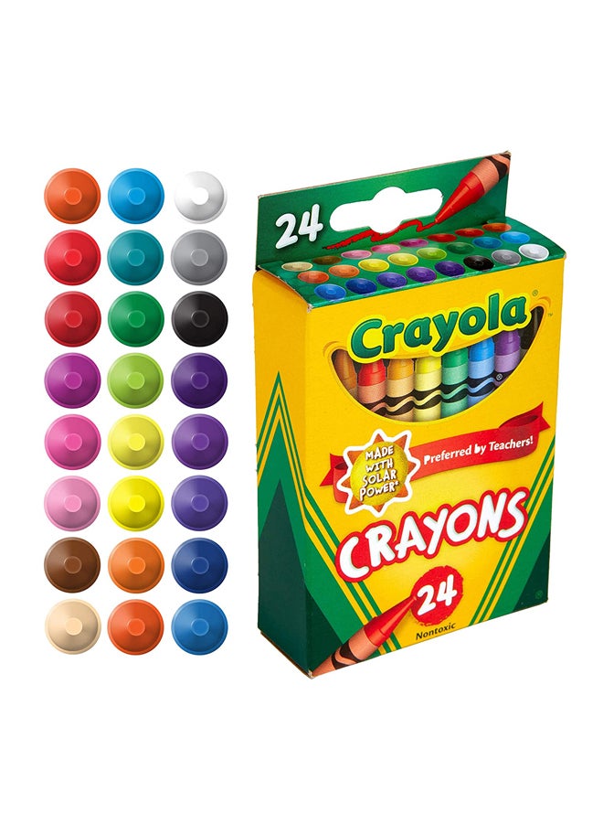 كرايولا طقم ألوان شمع مكون من 24 قطعة متعدد الألوان - Image 3