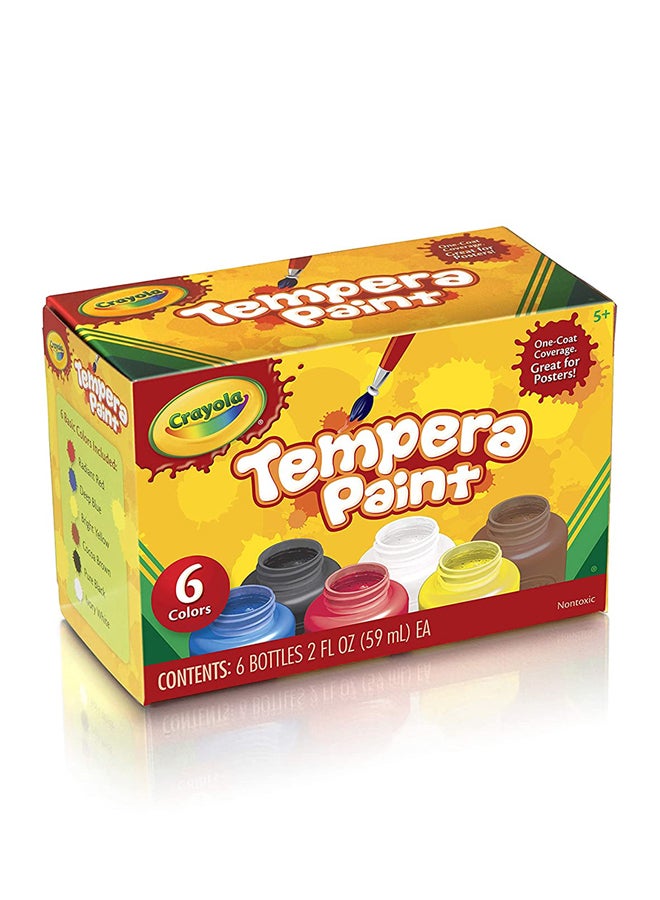 Crayola 6-Piece Tempera Paint Set 54-1997 Multicolour - Image 3