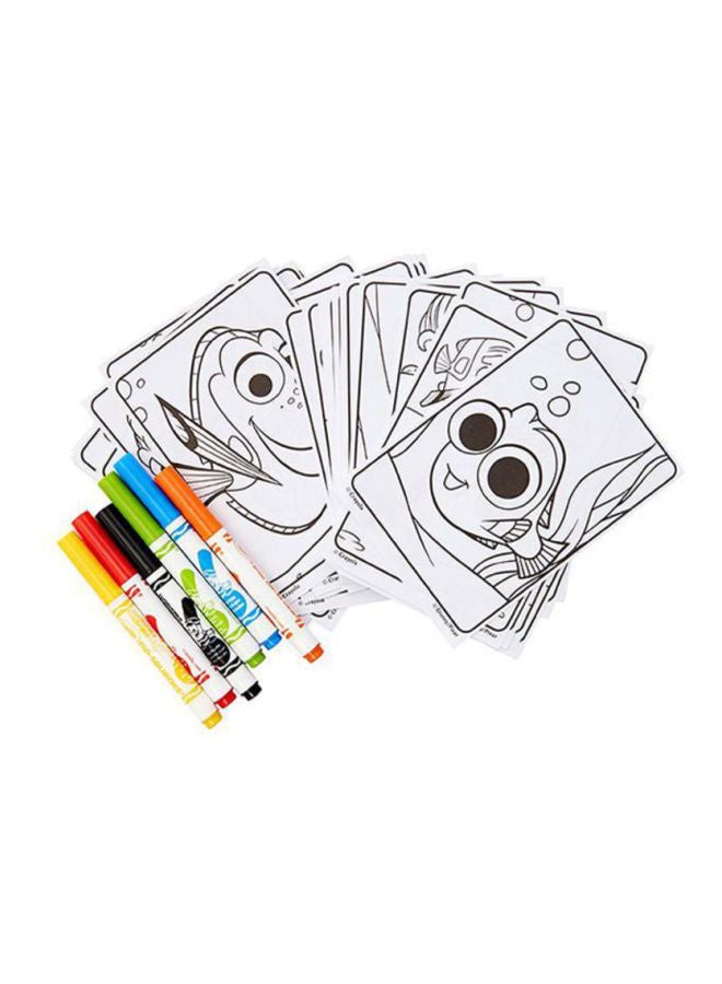 Crayola Finding Dory Mini Coloring Pages With 6 Marker Multicolour  - Image 1