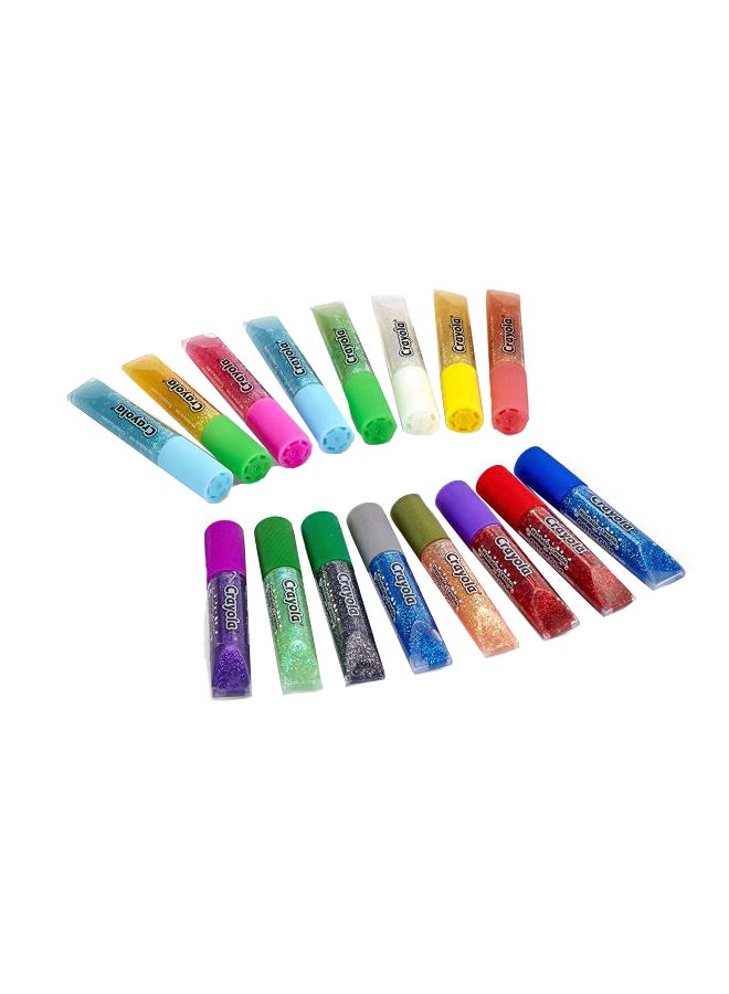 Crayola 16-Piece Washable Glitter Glue Set Multicolour - Image 1