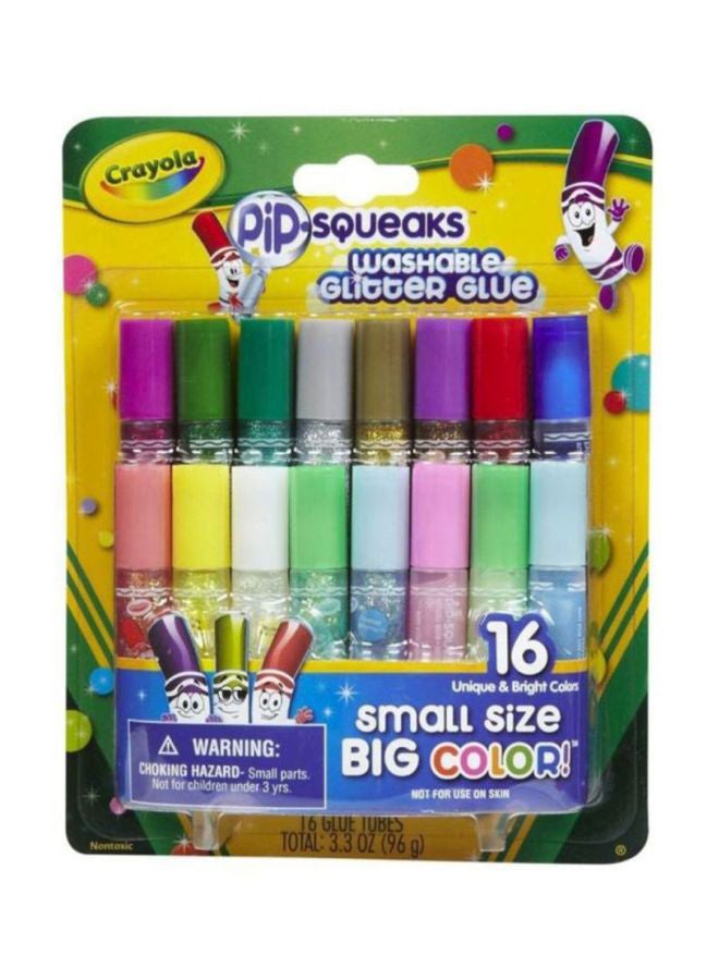 Crayola 16-Piece Washable Glitter Glue Set Multicolour - Image 2