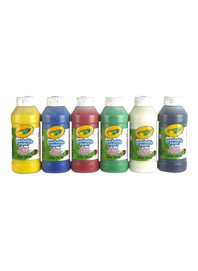 كرايولا طقم زجاجات تلوين مكون من 6 قطع أحمر / أزرق / أصفر