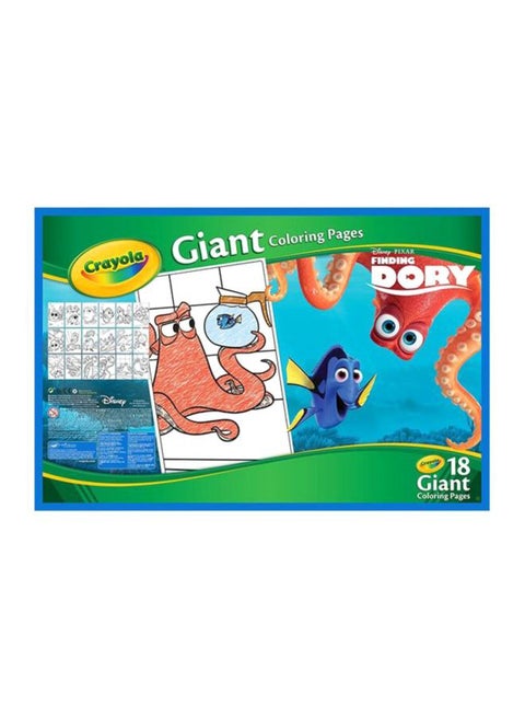 Finding Dory Giant Coloring Pages Green/Blue