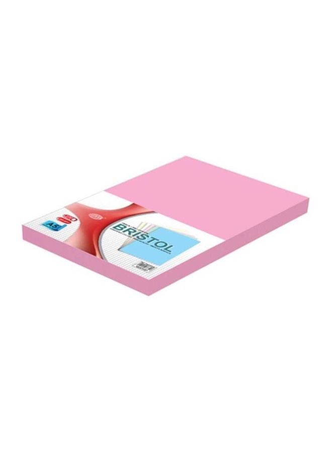FIS 100-Piece Bristol Board 148 x 210mm Pink
