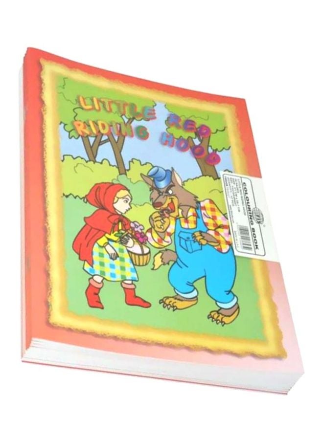 إف اي أس  طقم دفاتر تلوين بتصميم Little Red Riding Hood مكوّن من 12 قطعة إخضر / أزرق / أحمر - Image 1
