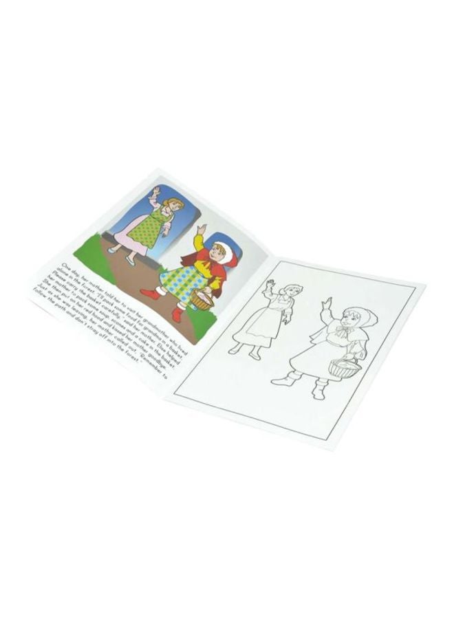 إف اي أس  طقم دفاتر تلوين بتصميم Little Red Riding Hood مكوّن من 12 قطعة إخضر / أزرق / أحمر - Image 2