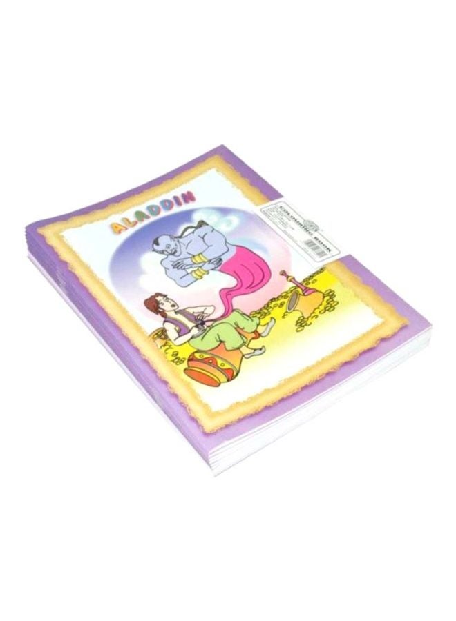 FIS 12-Piece Aladdin Coloring Book Set Yellow/Purple/Pink - Image 1