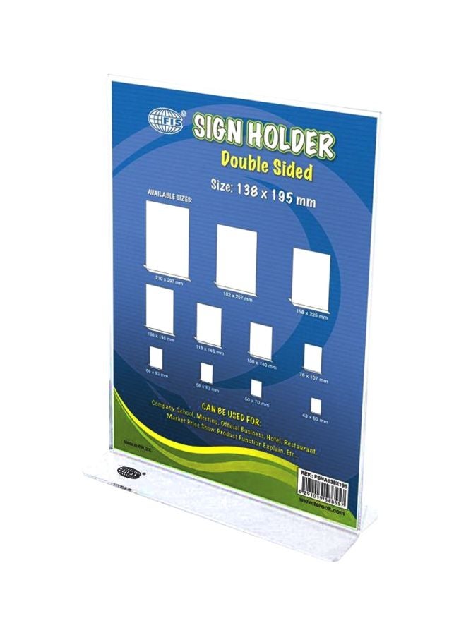 FIS Double Sided Vertical Sign Holder White - Image 2