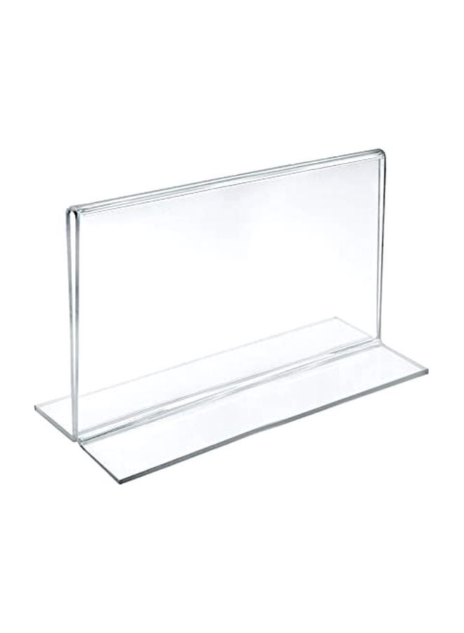 FIS Double Sided Oblong Sign Holder White - Image 1