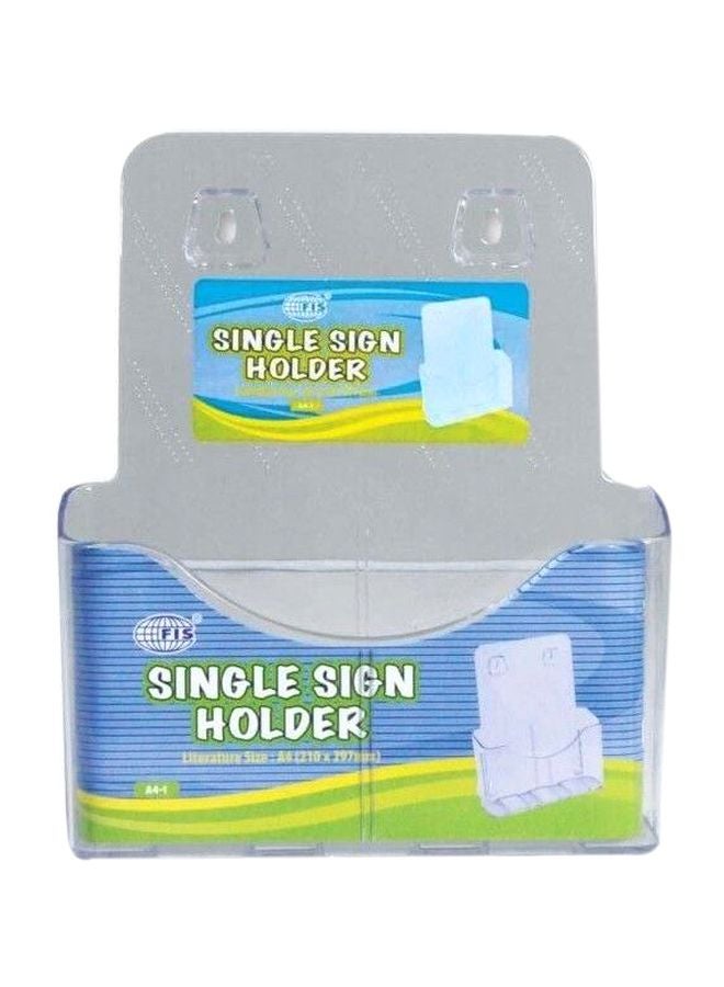 Single Layer A5 Sign Holder Clear