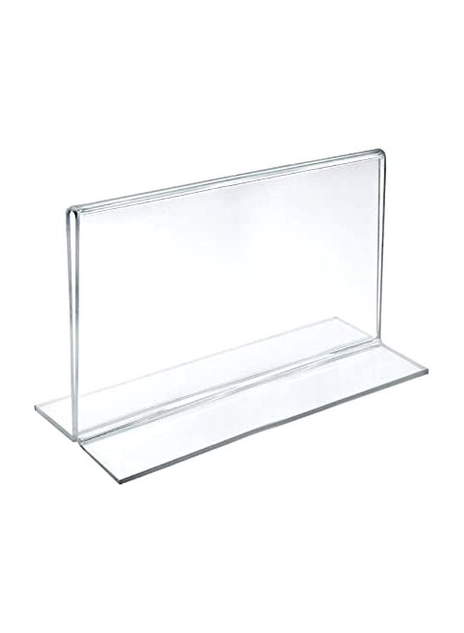 إف اي أس  حامل لافتات أفقي مزدوج الجانب أبيض - Image 1