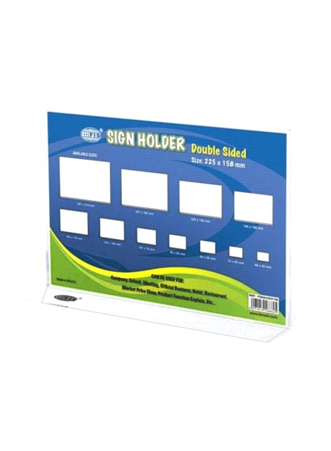 إف اي أس  حامل لافتات أفقي مزدوج الجانب أبيض - Image 2