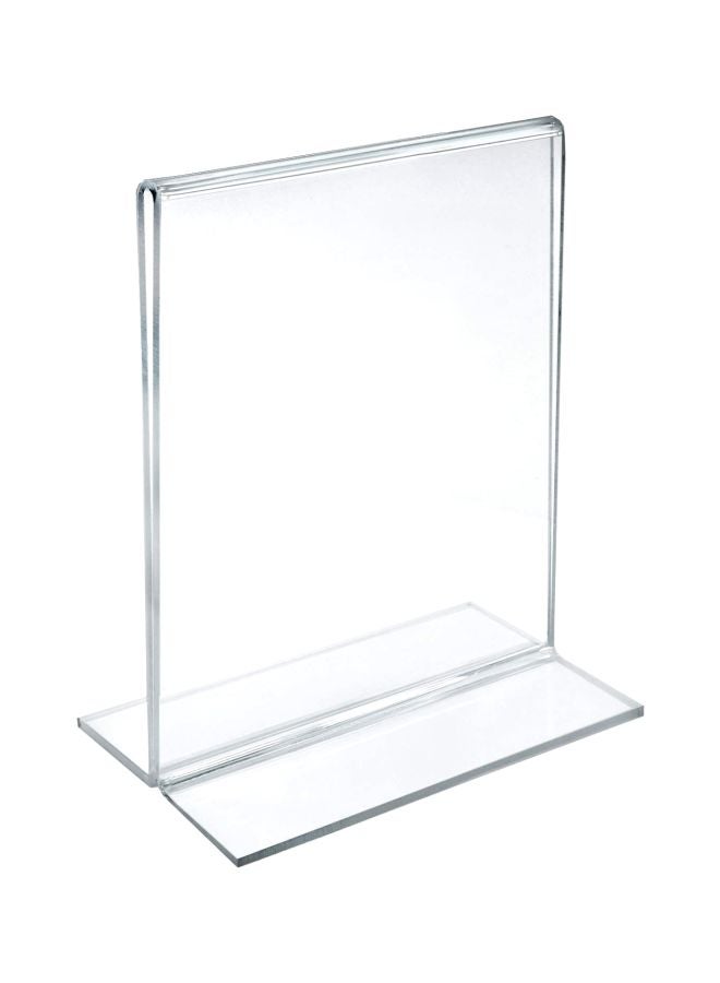 FIS Double Sided Oblong Sign Holder White - Image 1