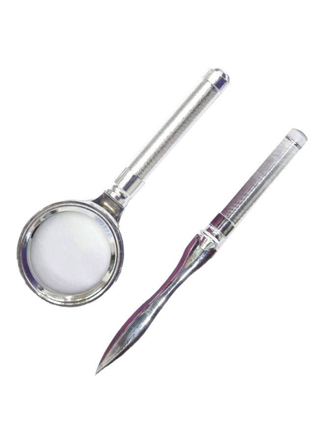 FIS Set Of Magnifier And Letter Opener Silver - Image 1
