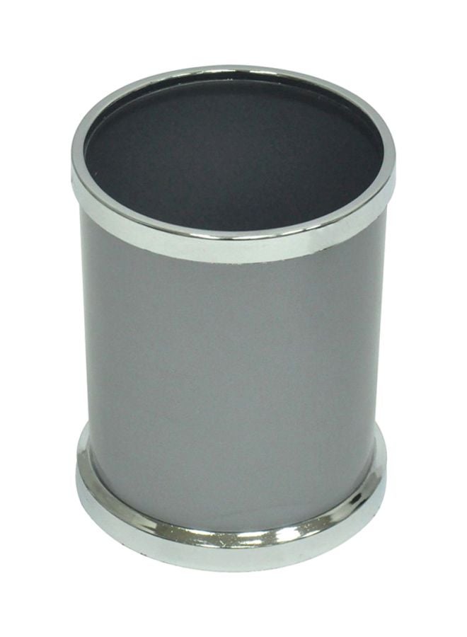 إف اي أس  حامل أقلام بتصميم دائري فضي رمادي - Image 1