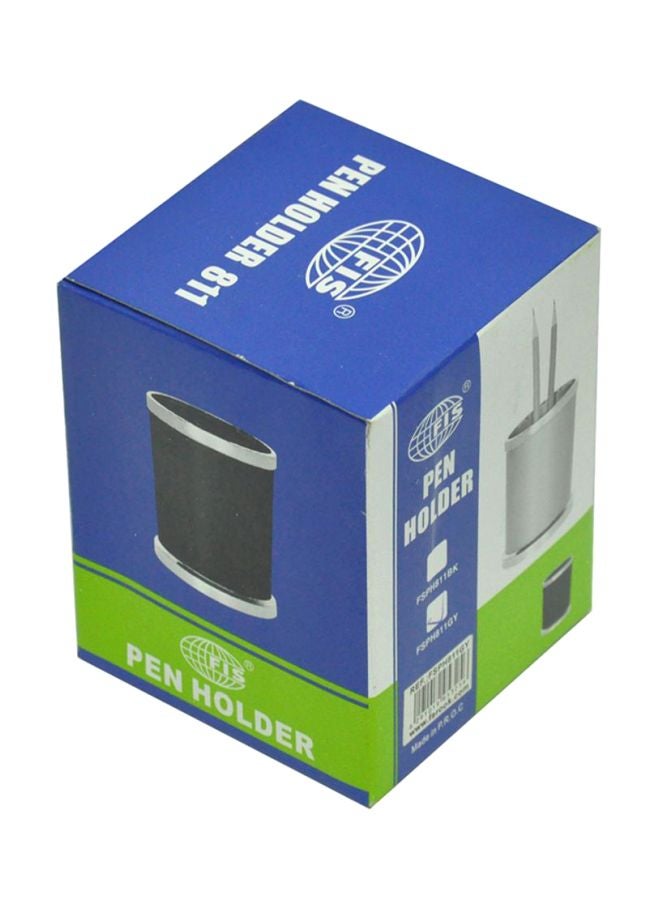 إف اي أس  حامل أقلام بتصميم دائري فضي رمادي - Image 2