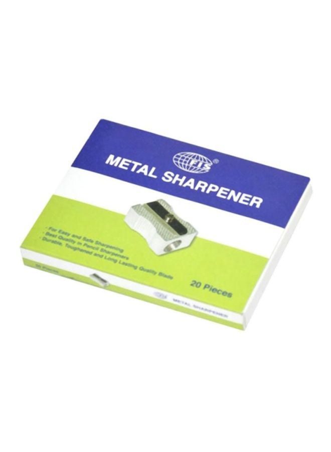 إف اي أس  مجموعة مبراة أقلام من 20 قطعة فضي - Image 3