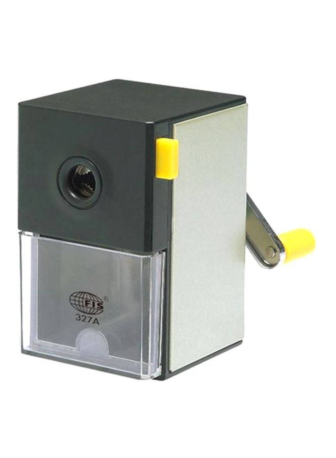 مبراة أقلام قابلة للتعديل توضع على الطاولة أسود/فضي