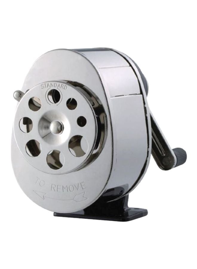 Twin Cutter Metal Pencil Sharpener Silver