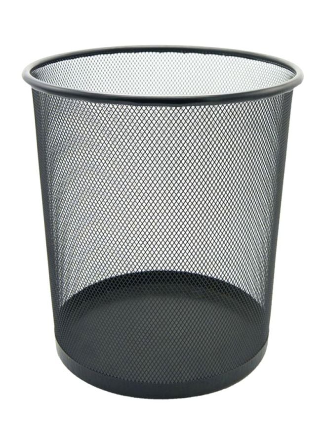 FIS Metal Trash Bin Black