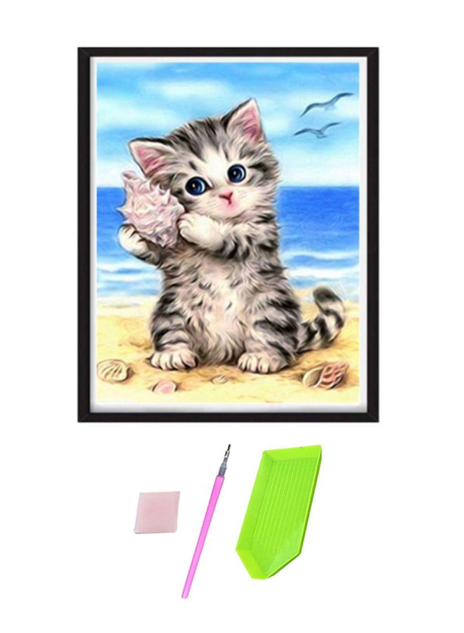 بيوينتي مجموعة ممتازة وكاملة الثقوب لتطريز اللوحات الفنية بالألماس، يمكنك صنعها بنفسك أزرق/ أبيض/أحمر - Image 1