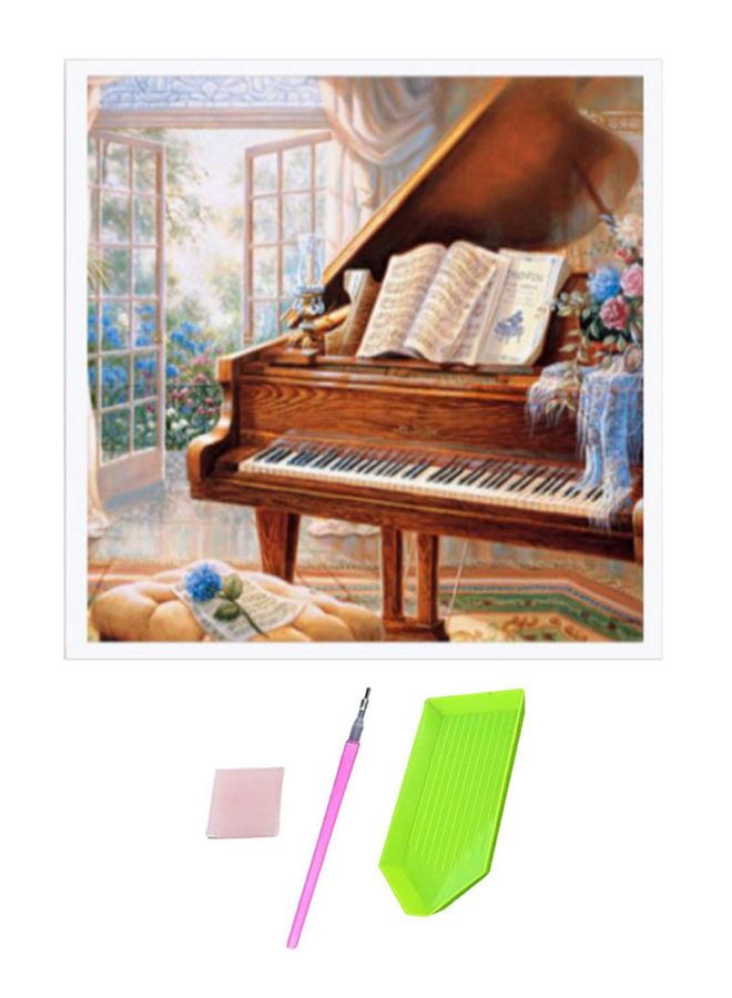 Beauenty - Premium Full Drill DIY Diamond Painting Kit Brown/White/Blue - Image 1