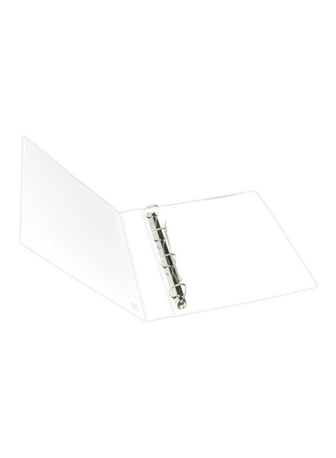 FIS A4 Presentation 4D Ring Binder White/Brown/Black  - Image 2
