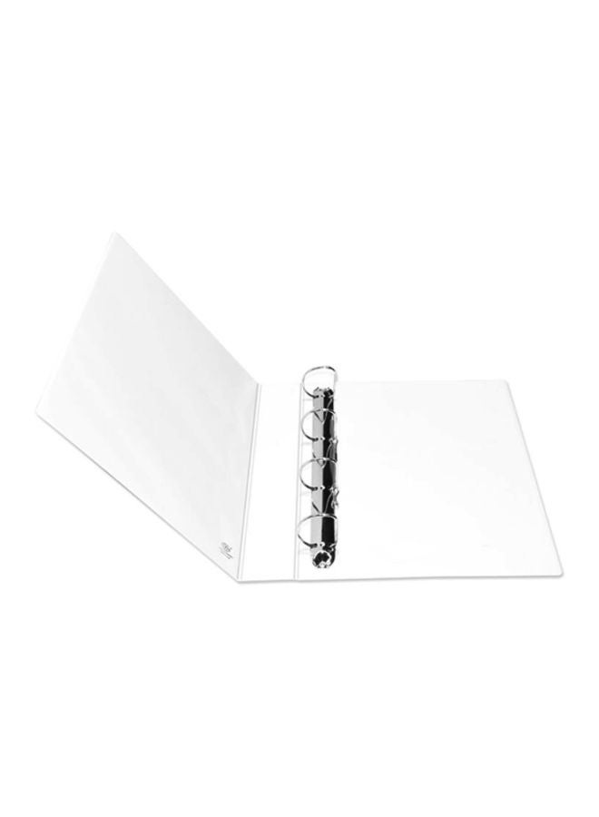 FIS A4 Presentation 4D Ring Binder White/Brown/Black  - Image 2