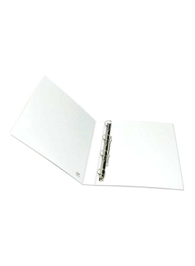 FIS A4 Presentation 4D Ring Binder White/Brown  - Image 2