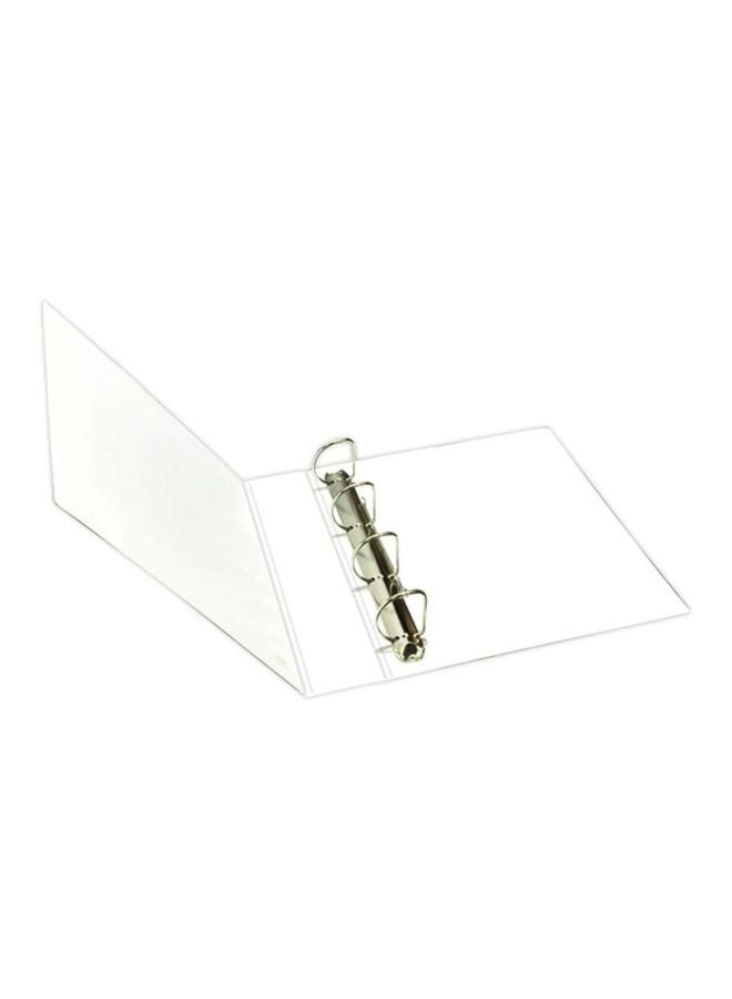 FIS A4 Presentation 4D Ring Binder White/Brown  - Image 2