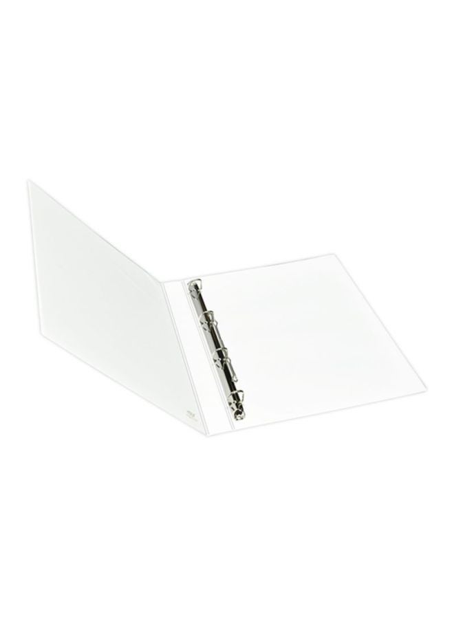 FIS A4 Presentation 4D Ring Binder White/Brown/Black  - Image 2