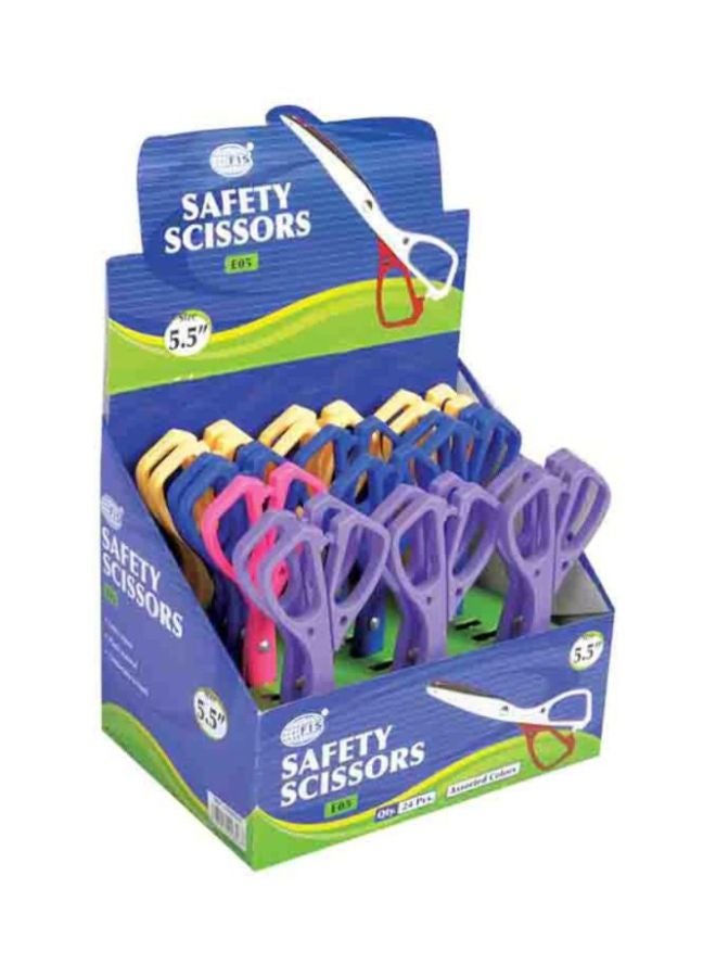 FIS Set Of 24 Safety Scissors 5.5 Inch Multicolour  - Image 1