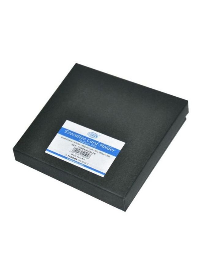 FIS Italian PU Padded Executive Card Holder Blue - Image 3