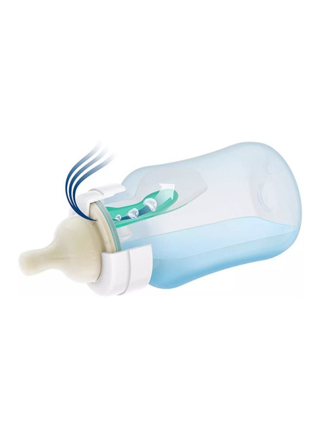 PHILIPS AVENT Pack Of 3 Anti-Colic Feeding Bottles With Air-Free Vent, Flexible Nipples, 260 Ml - Blue/White  - Image 2