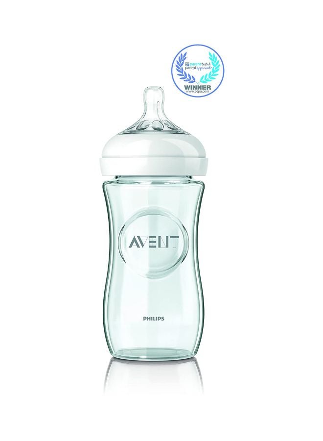Philips Avent Avent Natural Glass Anti-Colic Feeding Bottle - Clear/White - Image 2