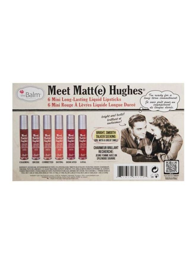 theBalm - 6-Piece Meet Hughes Lip Gloss Kit Doting/Loyal/Dedicated - Image 1