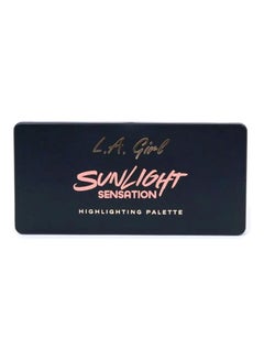 LA Girl 4 Colour Fanatic Highlighter Palette GBL427 Sunlight Sensation  - Image 2