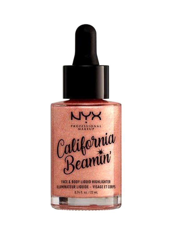 NYX PROFESSIONAL MAKEUP - California Beamin' Face And Body Liquid Highlighter Beach Babe - Image 1
