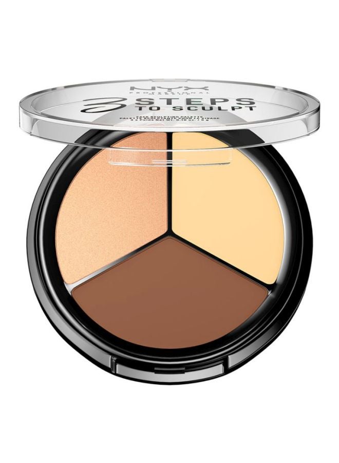 نيكس مكياج المحترفين باليت بثلاث خطوات لنحت الوجه فاتح - Image 1