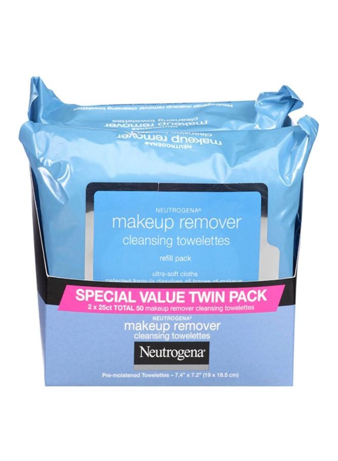 Neutrogena Pack Of 2 Makeup Removing Towelette Set White - Image 1