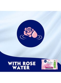 Nivea Organic Rose Water Micellar Cleansing Wipes 25 Pieces Pink  - Image 4