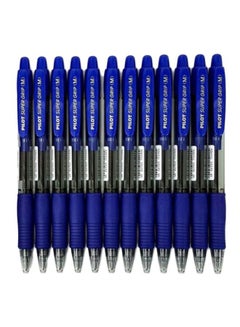 PILOT 12-Piece Super Grip Ballpoint Pen Blue 