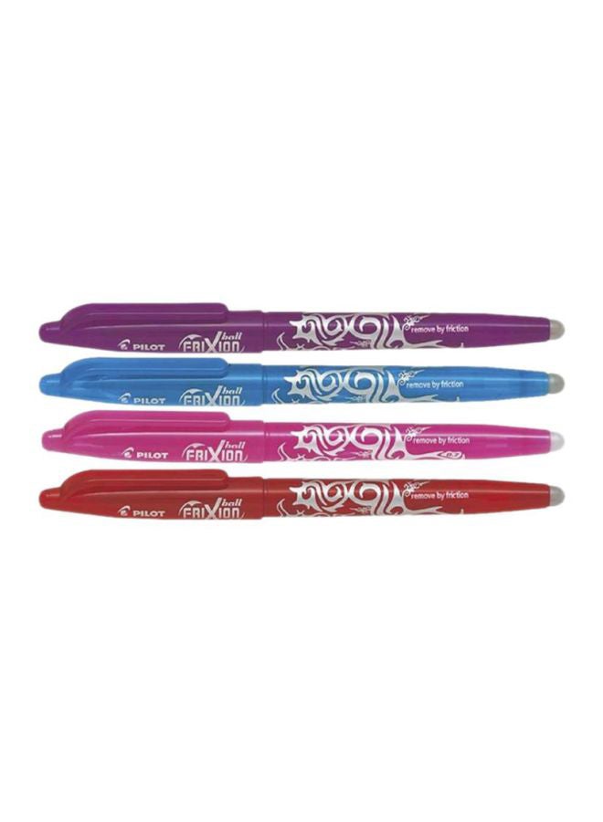 4-Piece Frixion Ballpoint Pen Multicolour