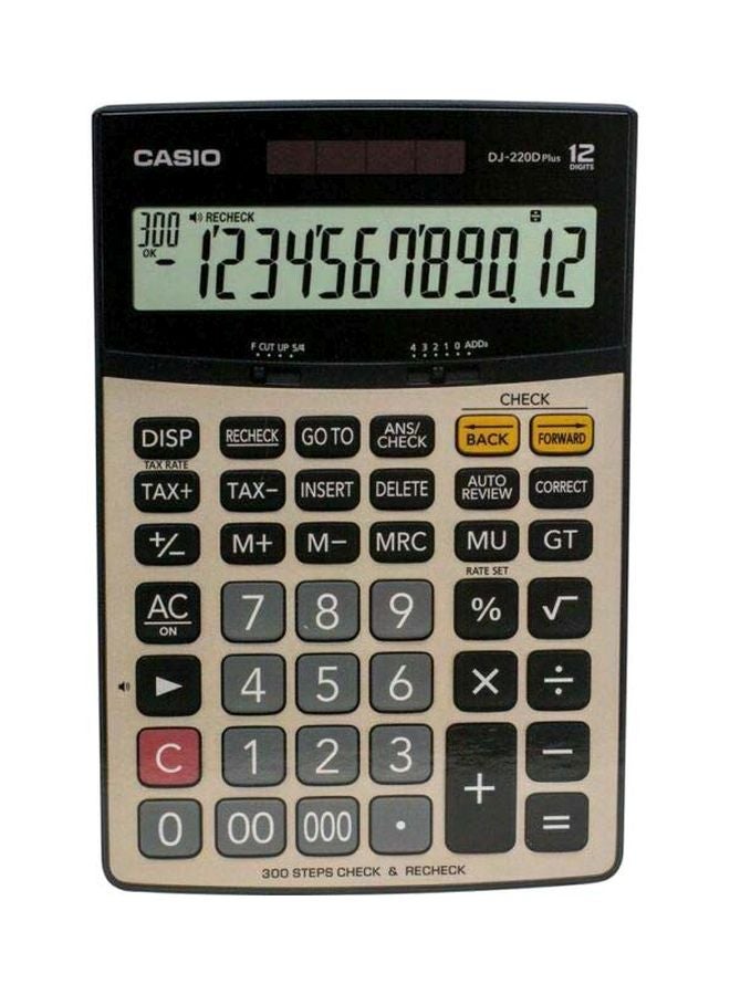 CASIO 12-Digit Check Calculator White/Black - Image 1