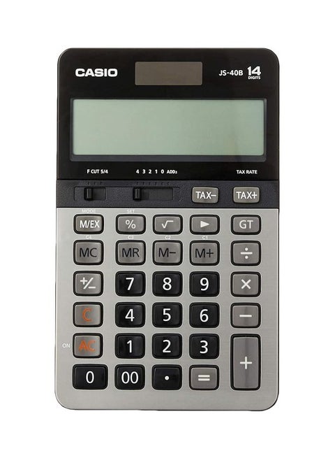 JS-40B 14-Digit Financial Calculator Grey/Black