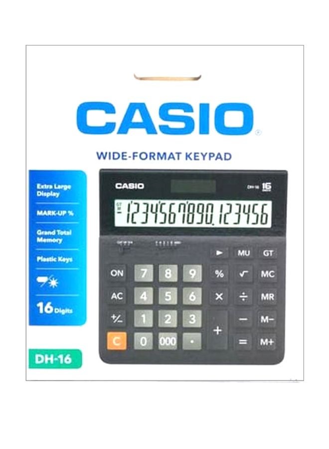 كاسيو آلة حاسبة أساسية بشاشة سعة 16 رقماً رمادي/أسود - Image 2